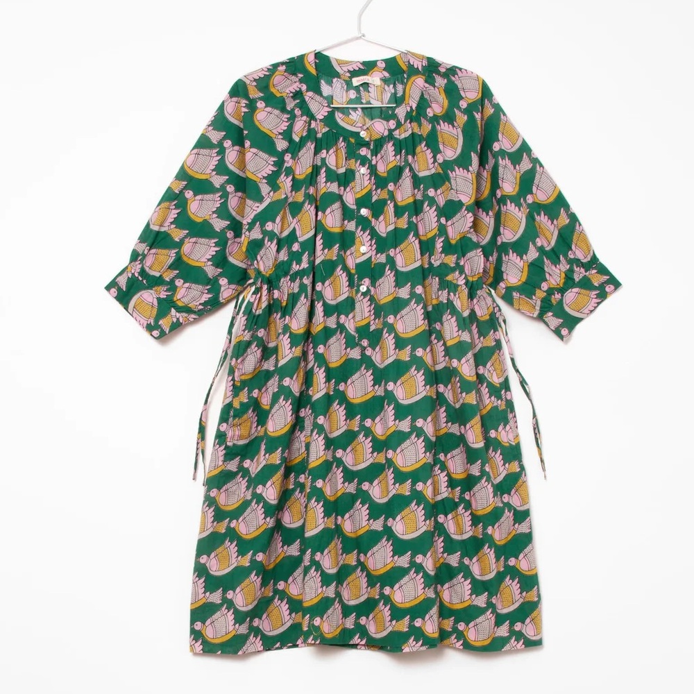 Matta Green and Pink Midi Dress